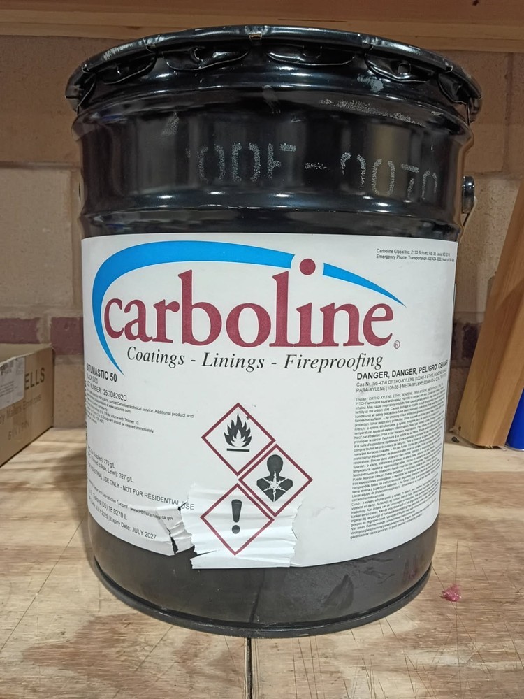 Bitumastic Protective Coating, No 50, Black, Tar Scent, 5 gal