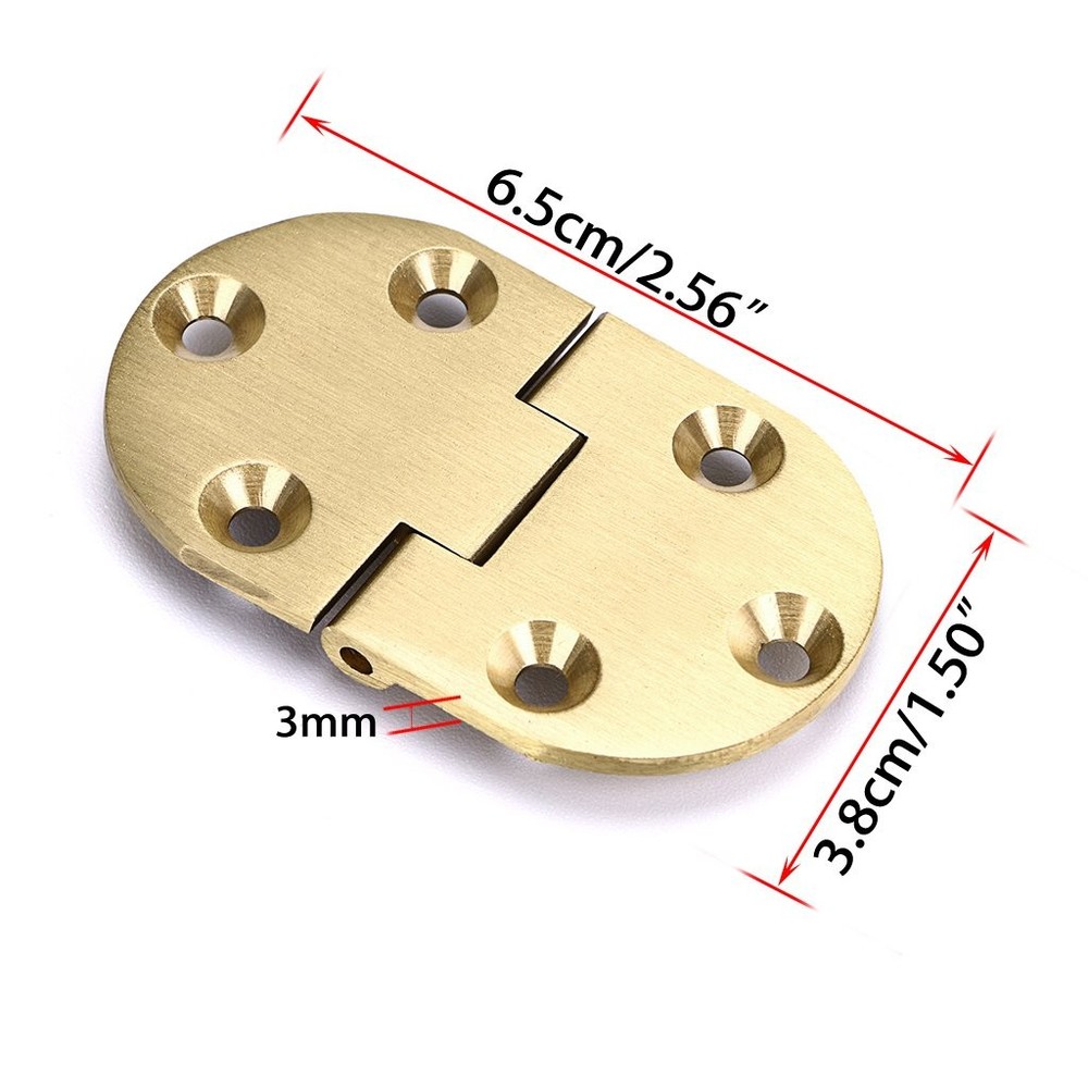 2 Pcs Solid Brass Hinges, Drop Front Desk Drawer Butt Hinge for Table Sewing ...