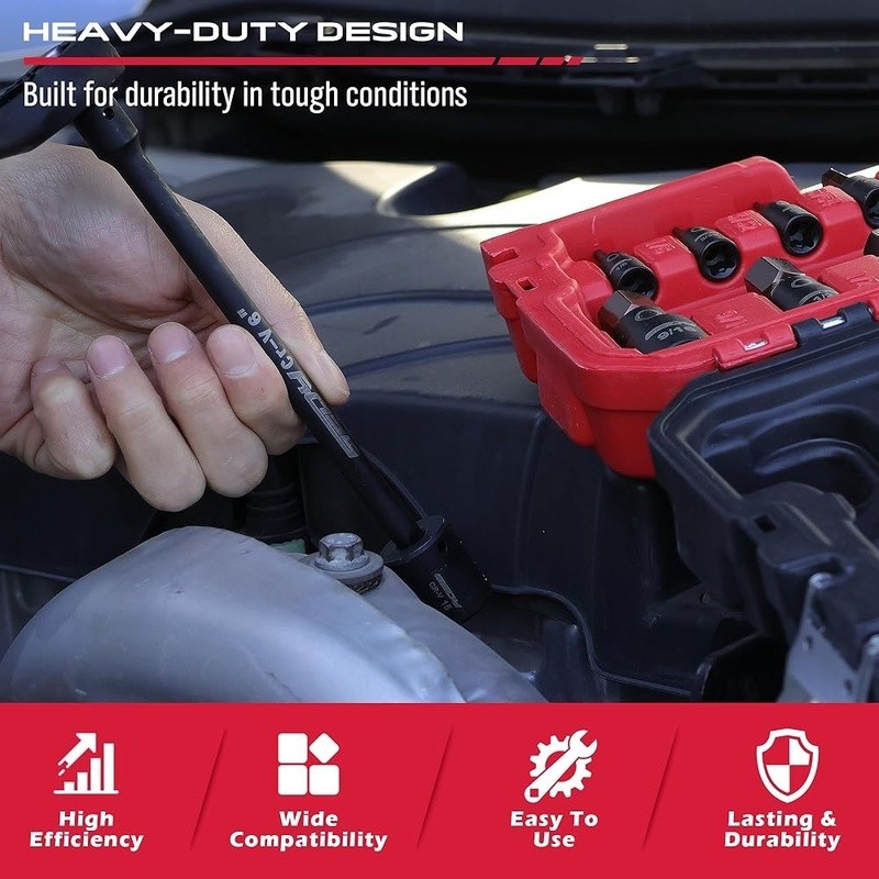 73 Pcs Professional Impact Socket Set Hex Torx Ratchet Case Deep Shallow Sockets