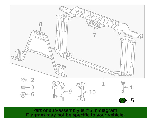 Genuine GM Radiator Support Washer 11562546