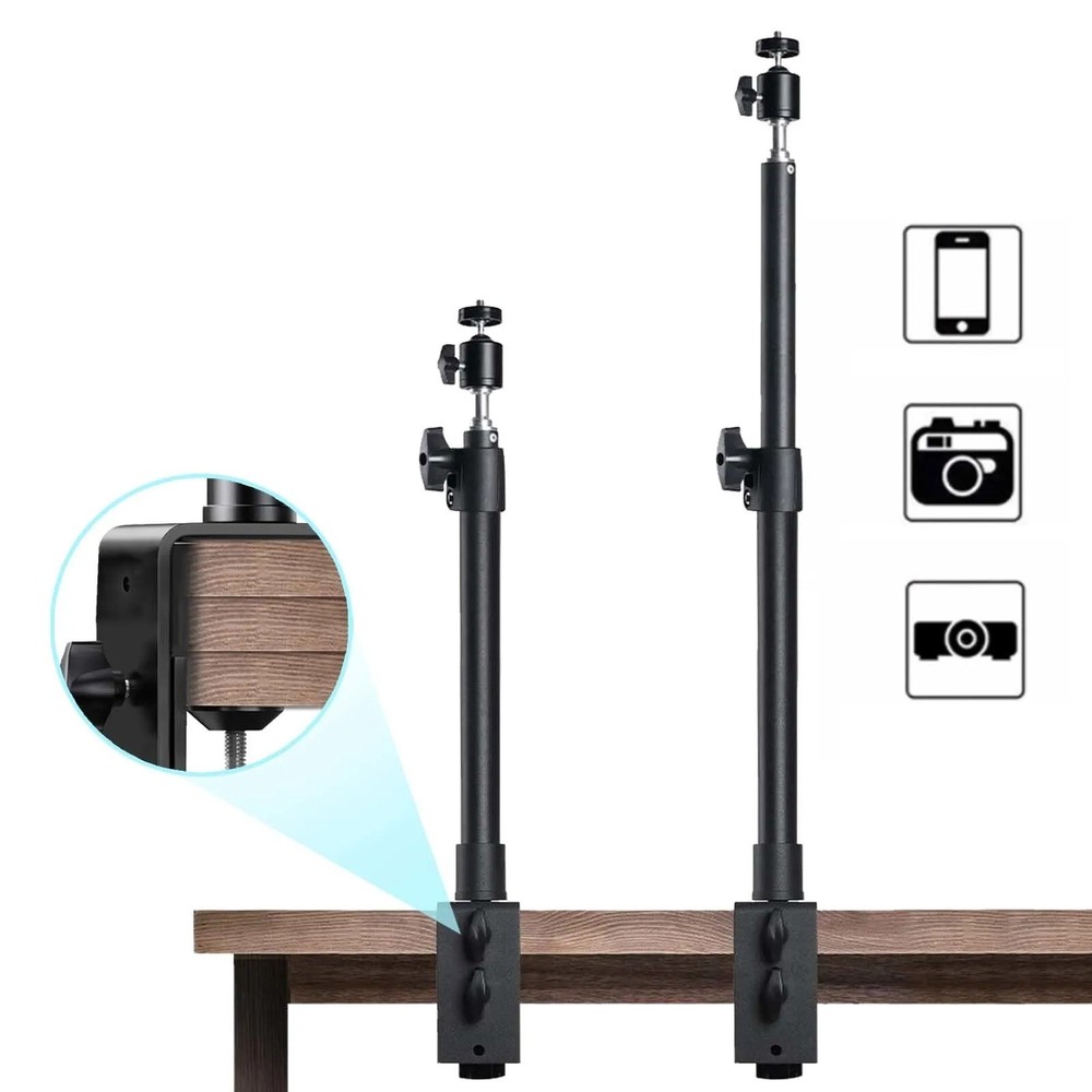 Camera Desk Mount Table Stand, Adjustable Light Stand