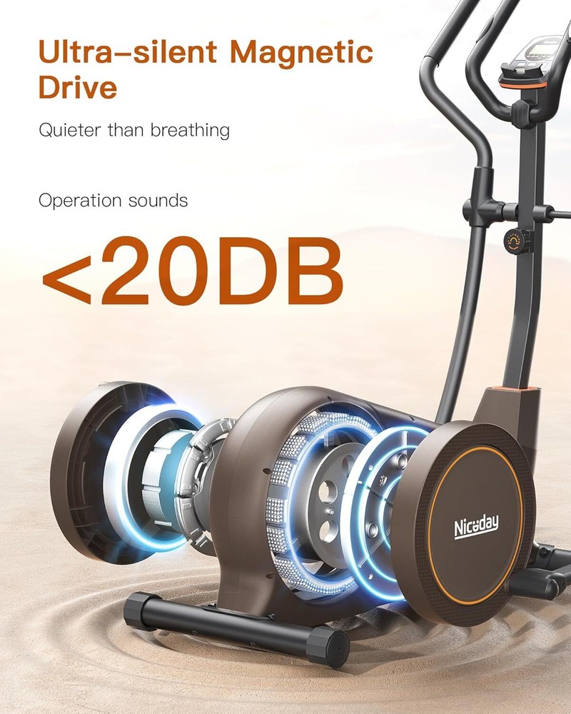 Elliptical Machine, Elliptical Exercise Machine with Hyper-Quiet Magnetic system