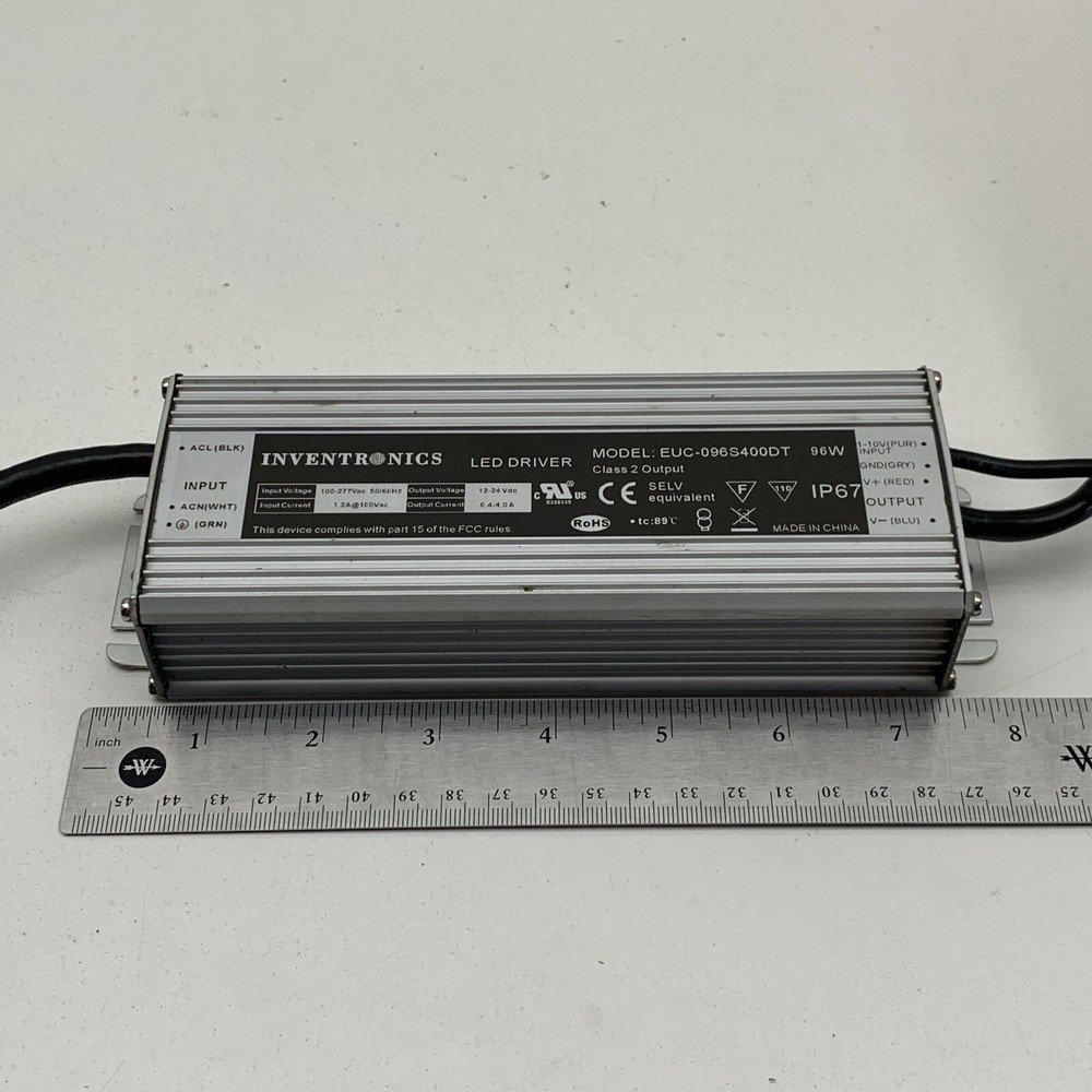 Inventronics EUC-096S400DT Dimmable Constant-Current LED Driver 96W 4000mA 12-24