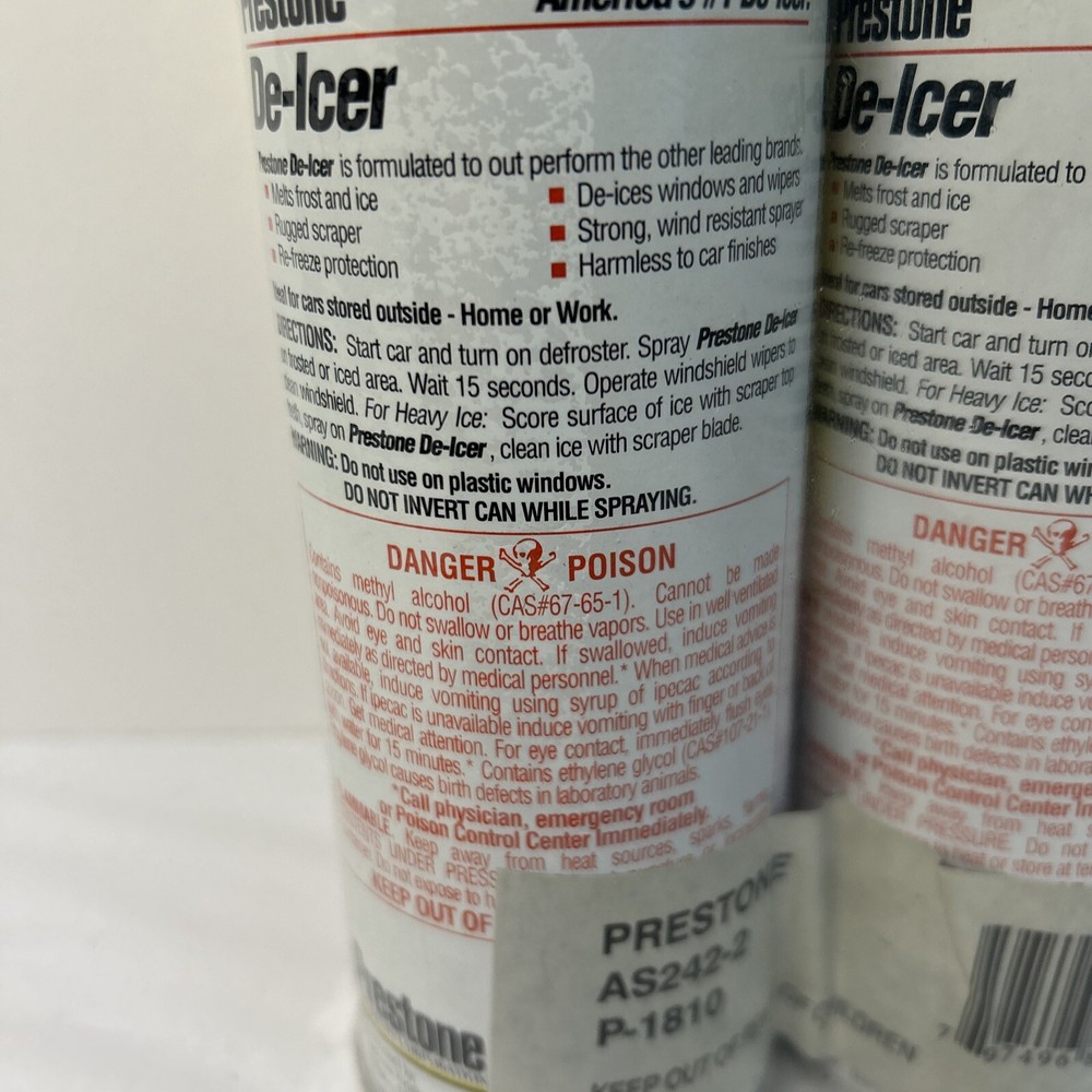 Prestone Windshield De-Icer For Wipers And Windows w/ Ice Scraper PLEASE READ