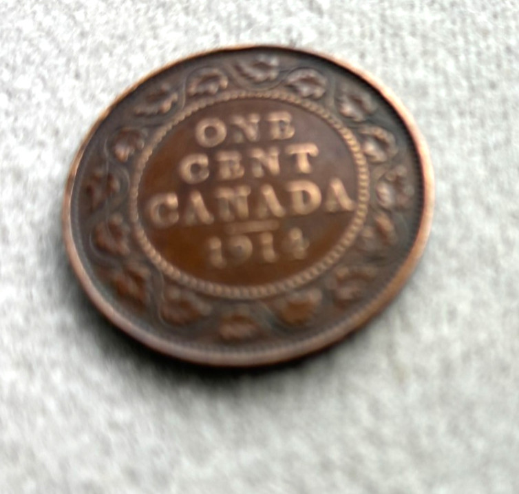 CANADA 1914 LARGE 1 ONE CENT "KING GEORGE V" X
