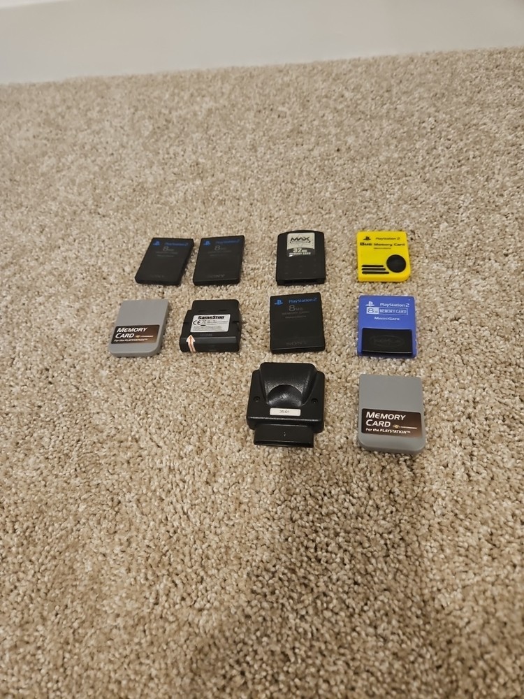 Lot Of 10 PS2 Memory Cards