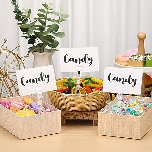 Pcs Double Sided Sign Clips Sign Display Mini Clip Clear Rotatable 100
