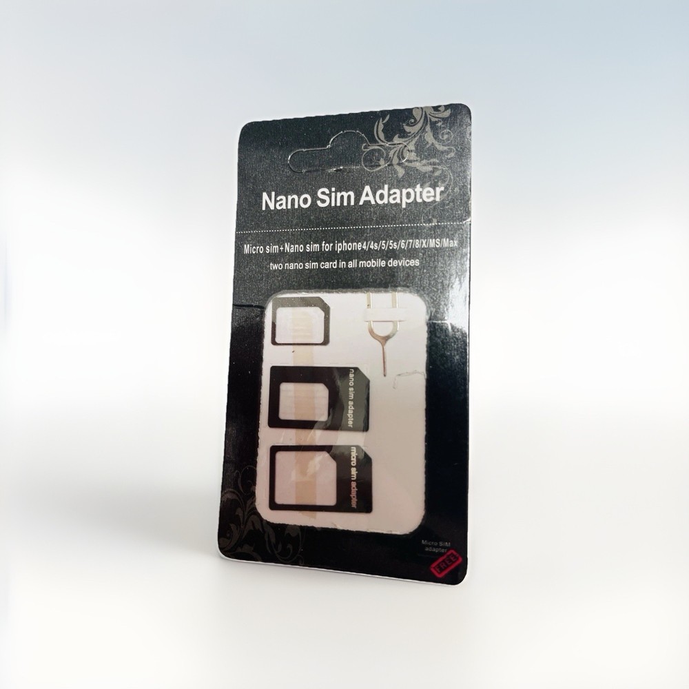 SIM Card Adapter Kit • MICRO + NANO SIM Size Converter plus SIM Eject Pin • NEW