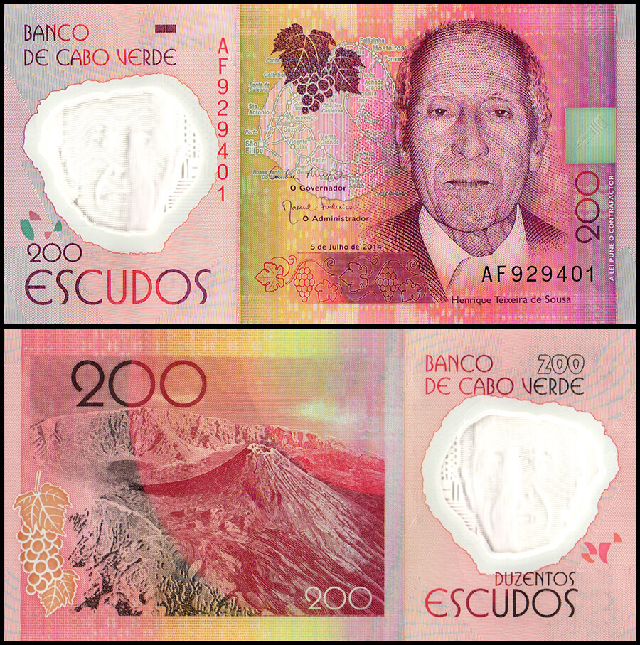 Cape Verde 200 Escudos, 2014, P-71, UNC, Polymer