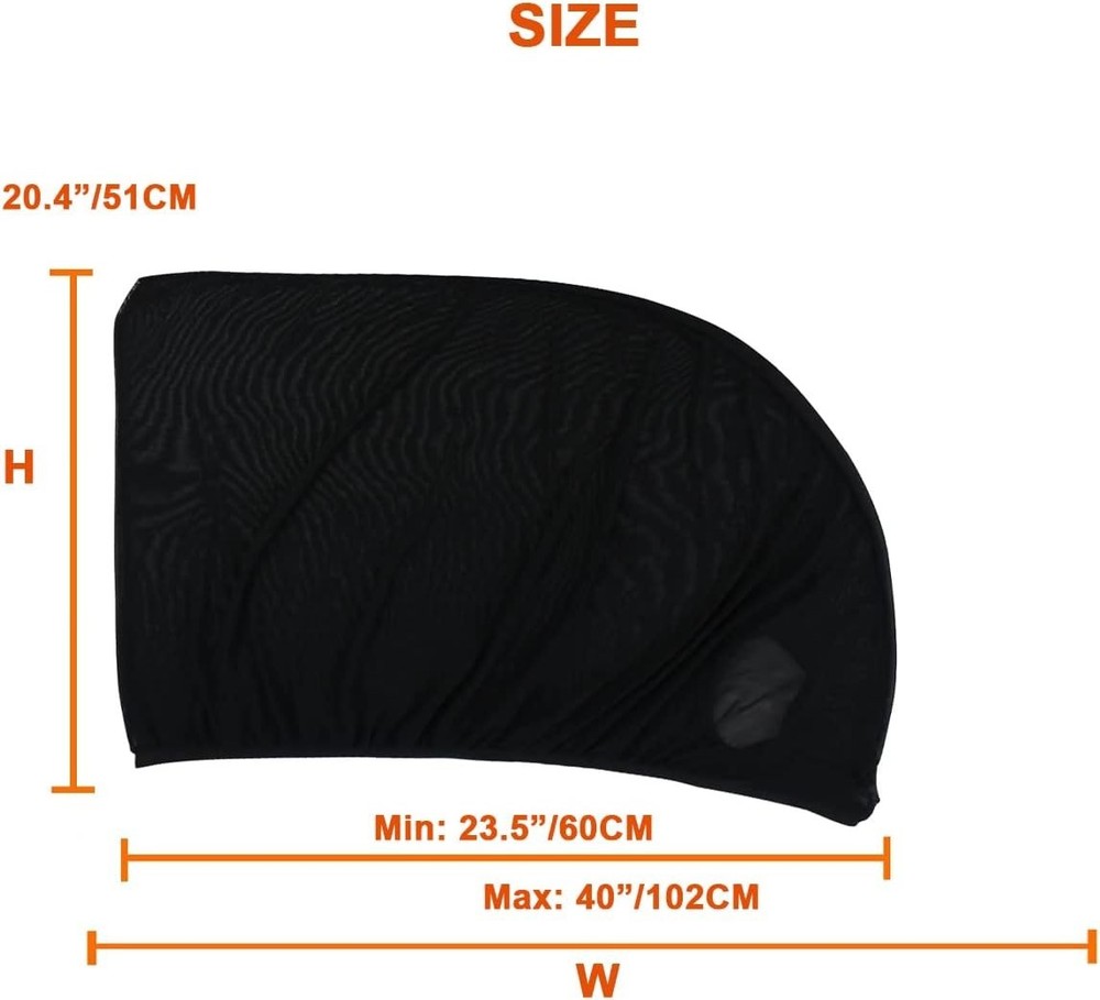 2Pack Car Front Window Shade Mesh Cover UV Block Privacy Ventilation