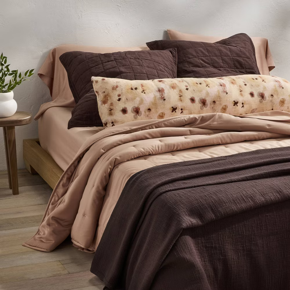 Queen 400 Thread Count Rayon from Bamboo Sheet Set Light Adobe Clay