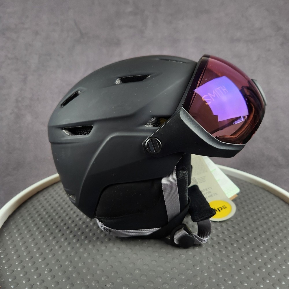 Smith Survey MIPS Ski Snowboard Helmet Medium Black Integrated Visor Unisex