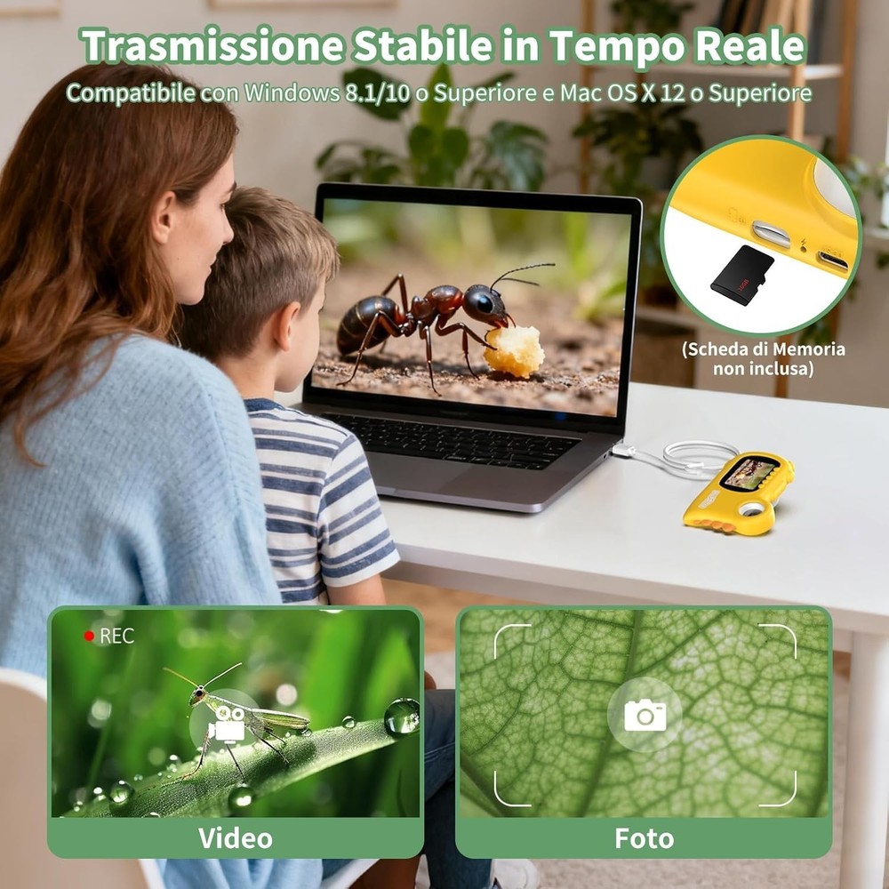 STEM Educational 2-in-1 Microscope and Video Camera for Young Scientists