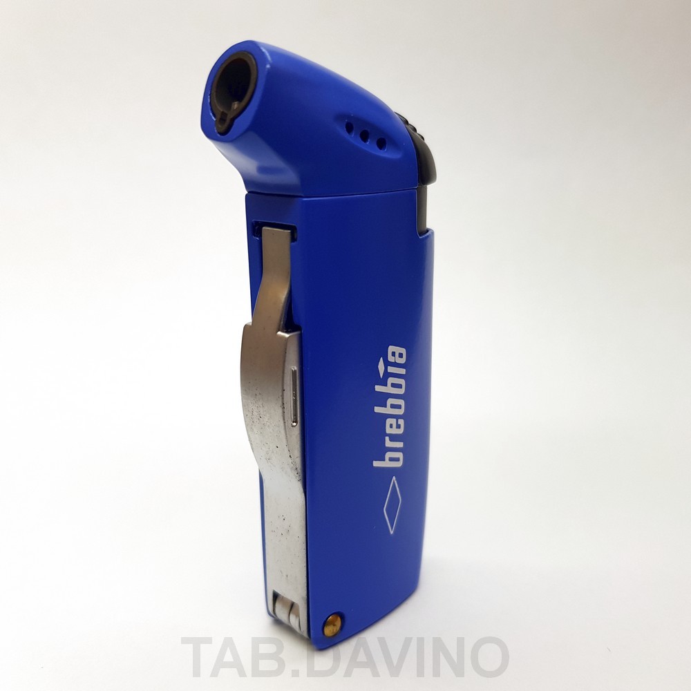 BREBBIA BLUE PIPE LIGHTER WITH CURAPIPE BOWL FLAME