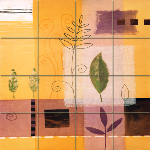 Art Colorful Mural Ceramic Backsplash Bath Tile #1206