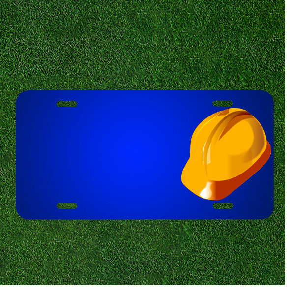 Custom Personalized License Plate With Add Names To Helmet Worker Protection