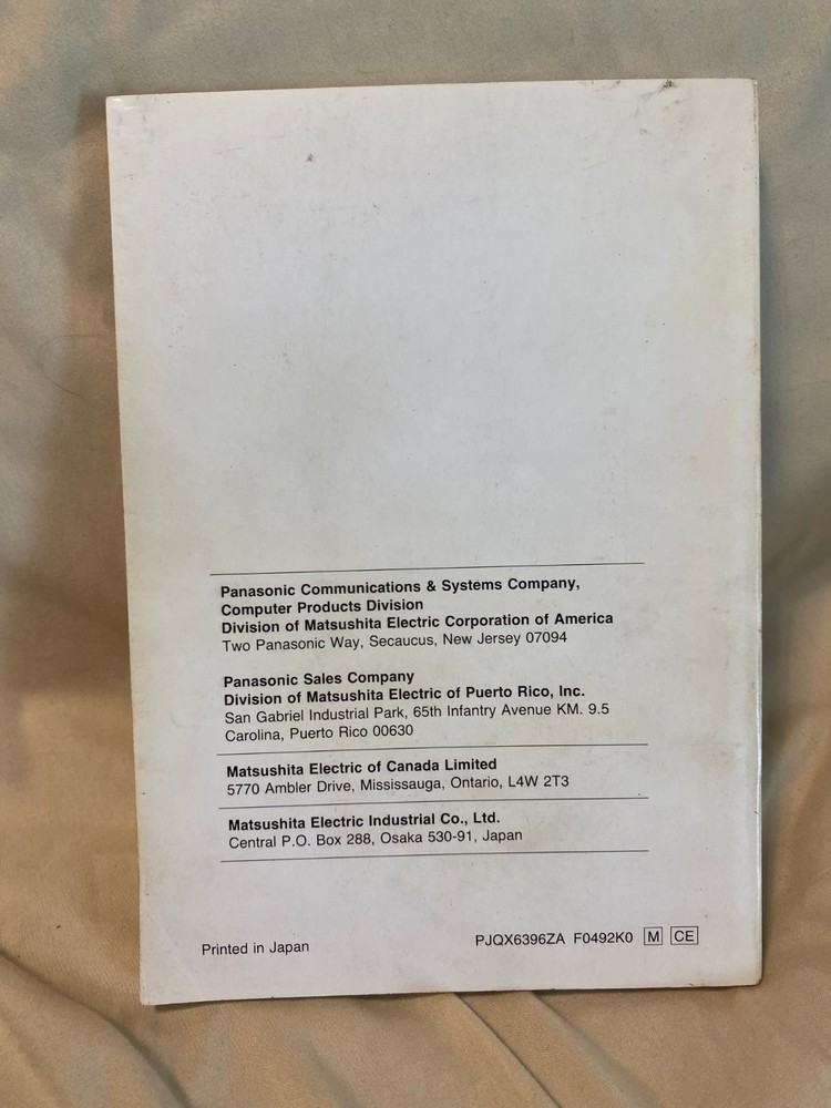 Panasonic KX-P2124 Operating Instructions Manual - Impact Dot Matrix Printer