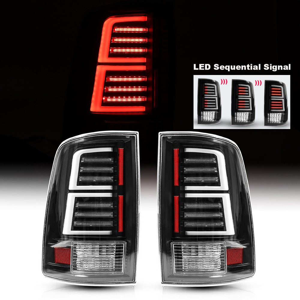 Fit 2009-2023 Dodge Ram 1500 10-18 Ram 2500 3500 LED Tail Lights Sequential Turn