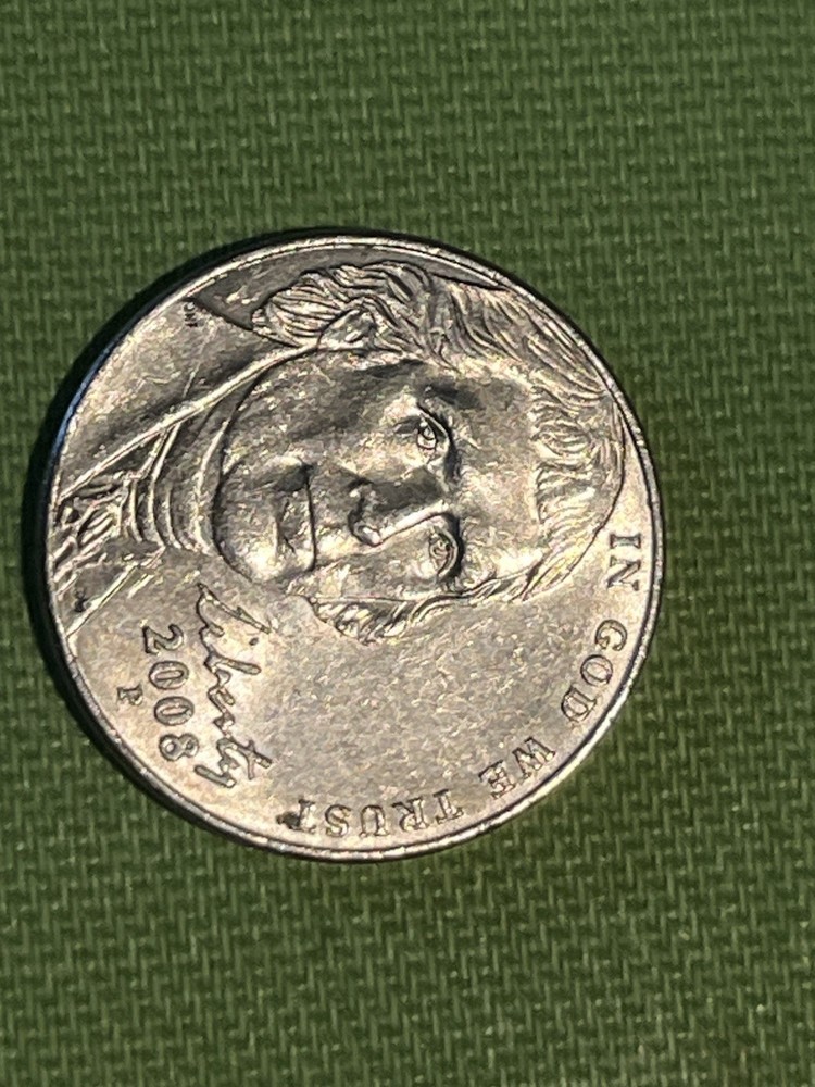 2008 P Jefferson Nickel -"Bee Hive" Die Chip Reverse
