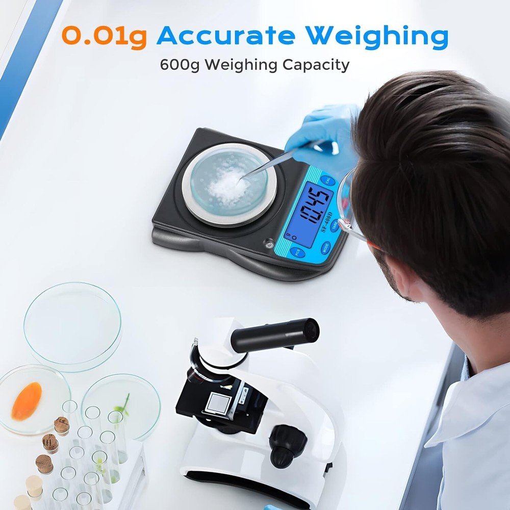 Compact Electronic Analytical Balance with Tare and Auto Shut-Off Features
