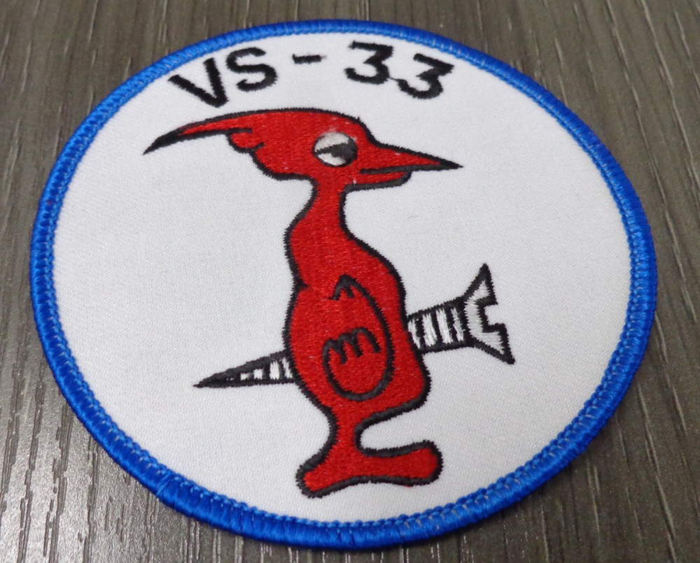 US NAVY VS-33 SCREWBIRD  SQUADRON EMBROIDERED PATCH