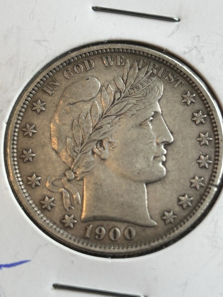 1900 barber half dollar AU