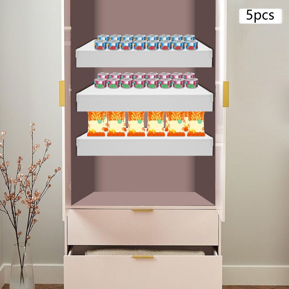 5 Pcs Foamed Pvc Wire Rack Covers Pantry Shelves Covers For Bathroom Kitchen