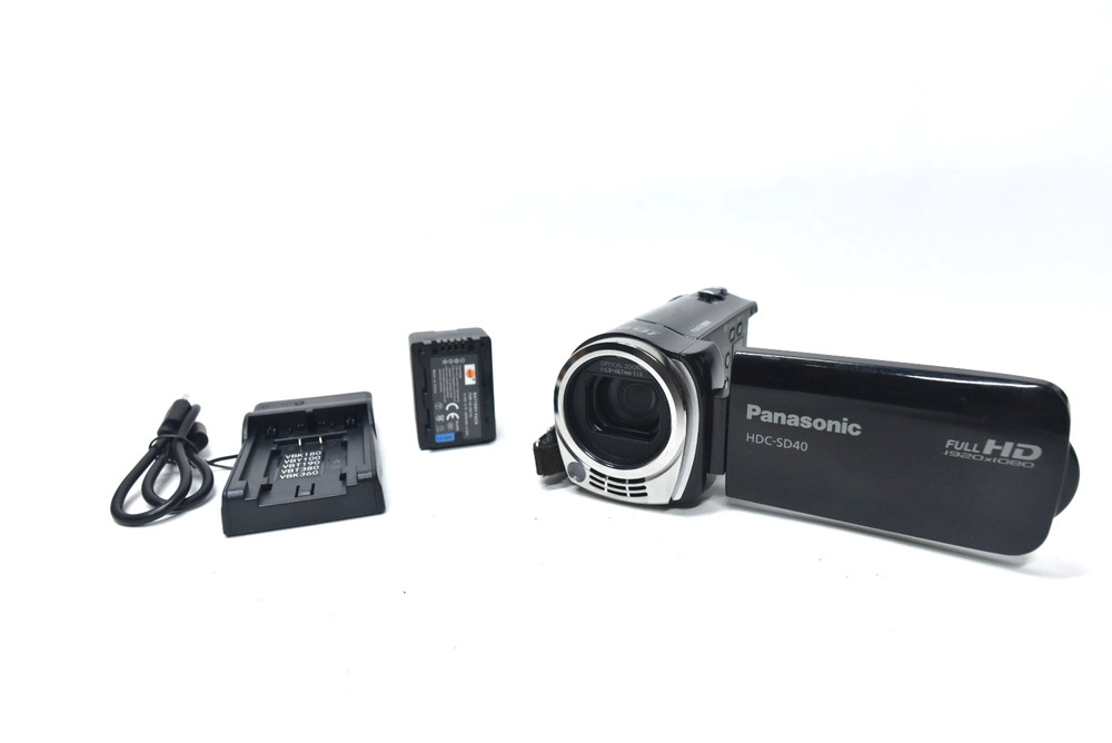 Panasonic HDC-SD40 Handheld High Definition HDD Camcorder Black Tested