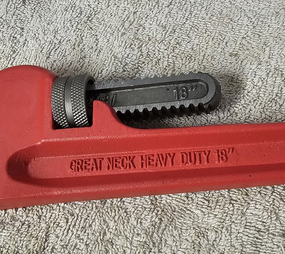 🔥Great Neck Heavy Duty PW18 Adjustable Pipe Wrench 18”