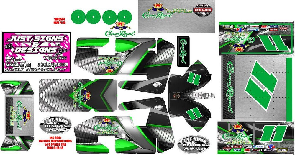 1RC SPRINT WRAP ROYAL APPLE  THEME WRAP KIT