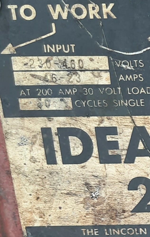 lincoln idealarc 250 (parts only)