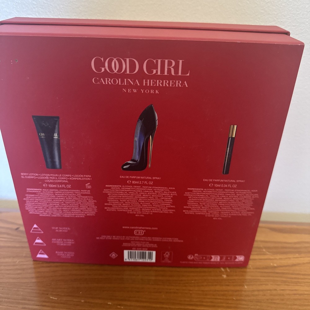 Carolina Herrera empty red gift box 9.5” X 9.5”x 4.25”