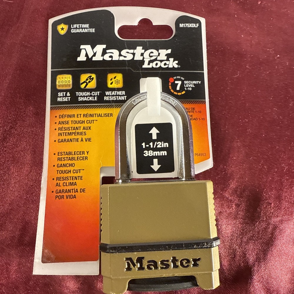 Master Lock 1-1/2" Combination Padlock M175XDLF