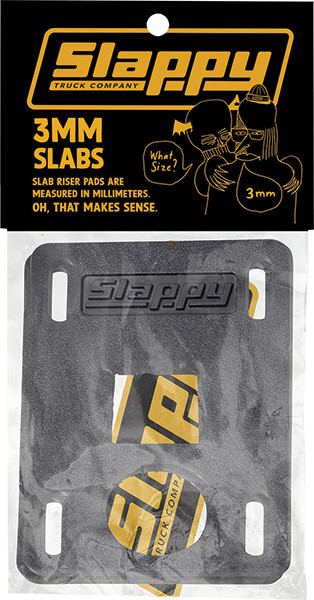 SLAPPY SLABS LOW RISERS SET 3MM BLACK 2PCS