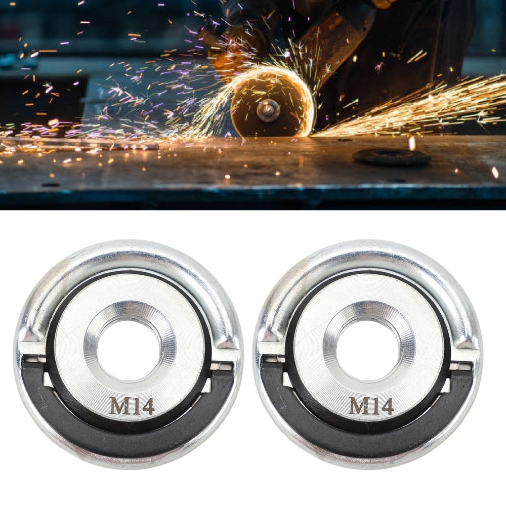 2Pcs M14 Angle Grinder Quick Release Nut Alloy Steel Self Locking Grinder Nut