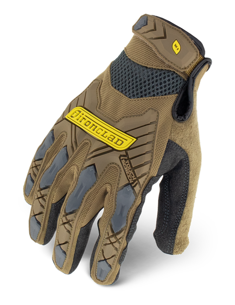 IronClad IEX-PIG Impact Gloves Brown Touchscreen - Select Size