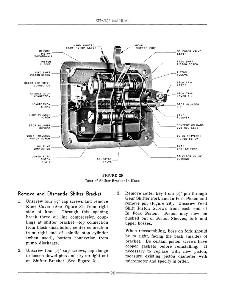 Cincinnati 1-12, 1-18 Plain Automatic Milling Machine Service -Part Manual #1033