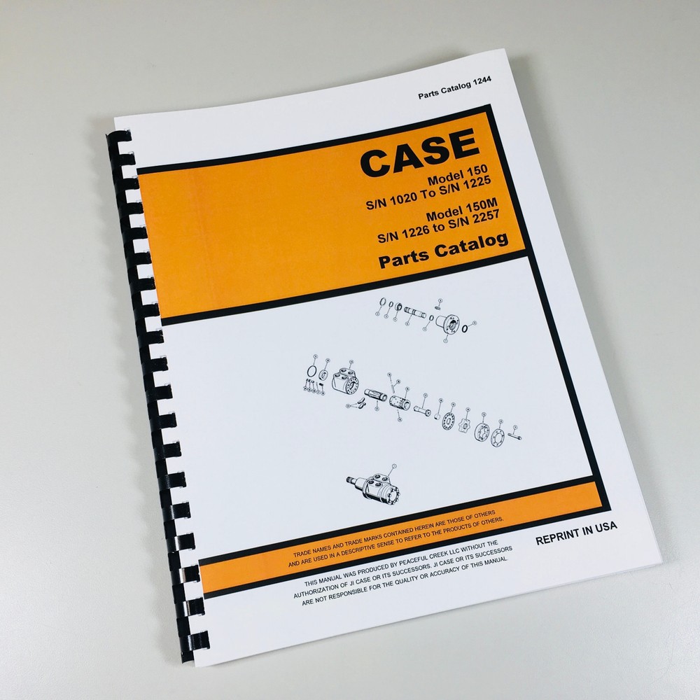 Case 150 150M Uni Loader Parts Manual Catalog Skid Steer Assembly Exploded Views