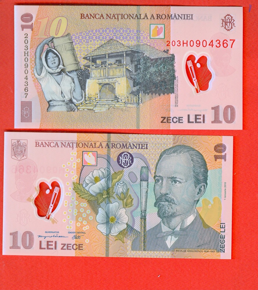 ROMANIA issue 2018 / 2020 / - 10 Lei - POLYMER - UNC