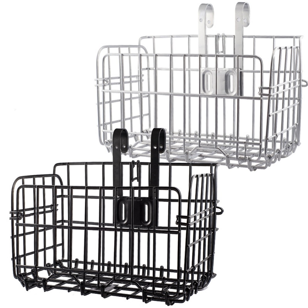 Folding Rear Bike Basket Wire Mesh Fold-Up Detchable Bicycle Front Cargo Rack