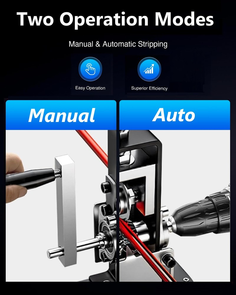 Drill-Powered Wire Stripper Machine 0.06-1 Inch For Scrap Copper Cable