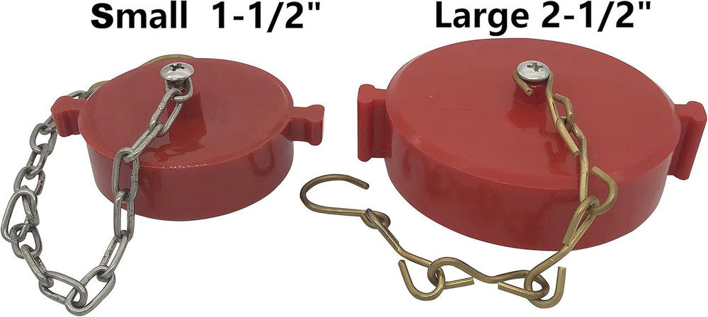 (2 Pack) 2-1/2" NH/NST Plastic Fire Hose Connection Standpipe Cap Fitting and Ch