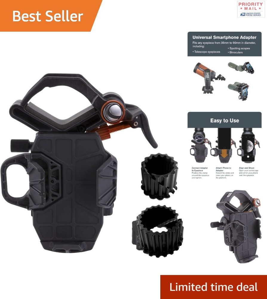 NexYZ Universal Smartphone Adapter for Telescopes & Binoculars - Compact Design