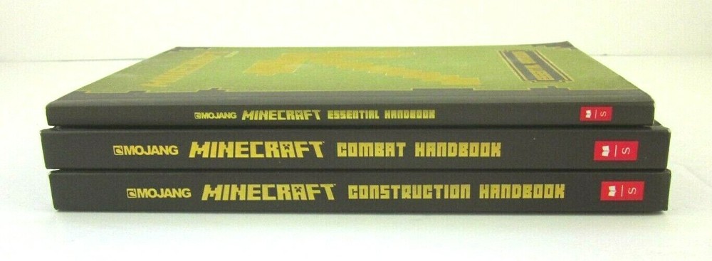 3 Minecraft Books Essential, Combat, Construction Handbooks