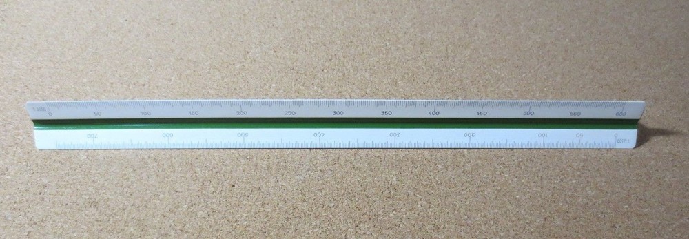 A.W. Faber Castell Germany 873 c/c Architect Engineering triangular Ruler P2518