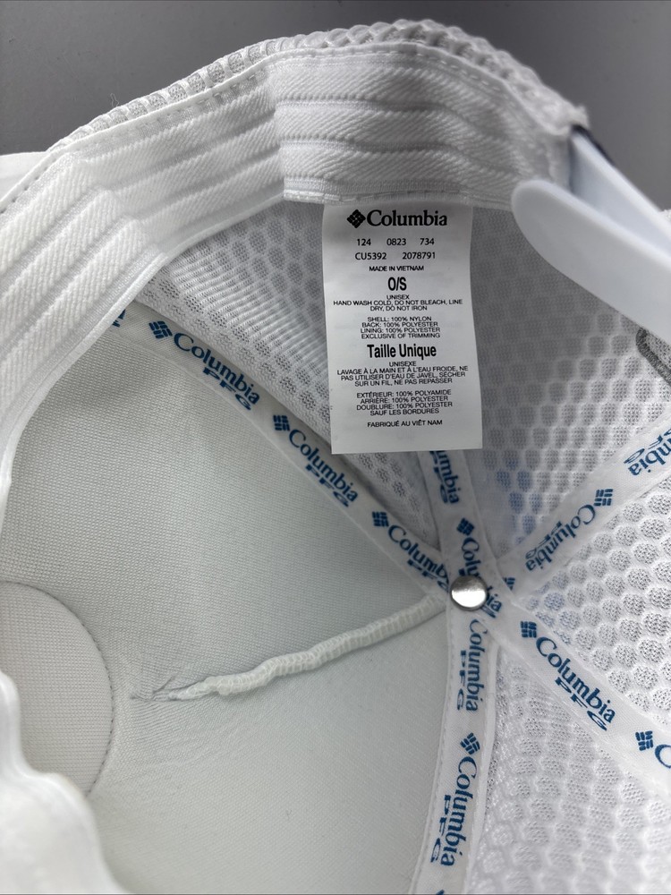 Columbia Skip Cast 3D Stretch Mesh Snap Back Unisex O/S White