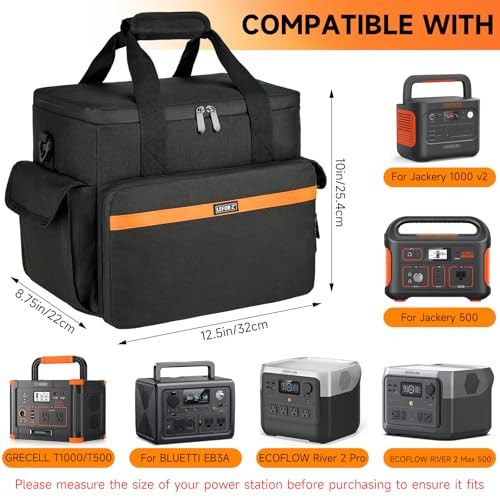 Carrying Case Compatible with Jackery Explorer 500/ECOFLOW Medium(Fits 500W)