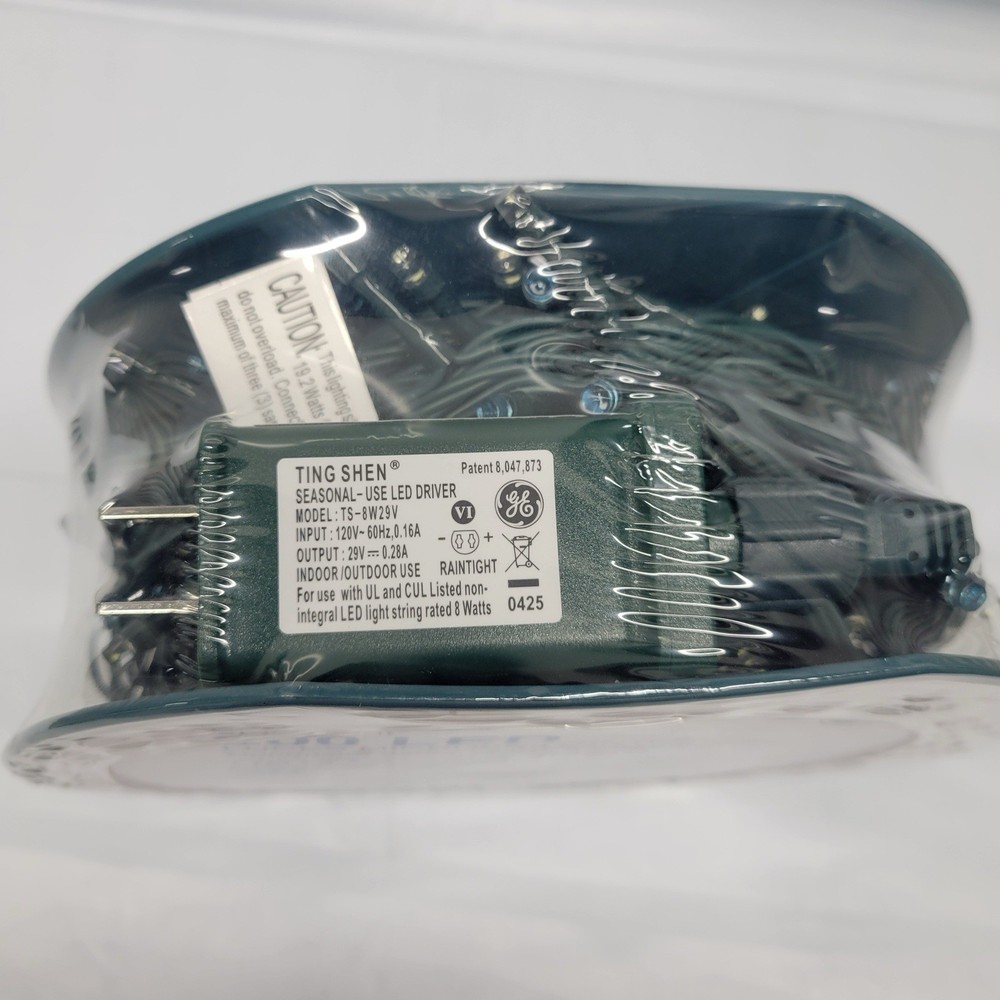 Ge Staybright 200 Micro Bright Blue & Cool White LED String Lights 41’ Holiday