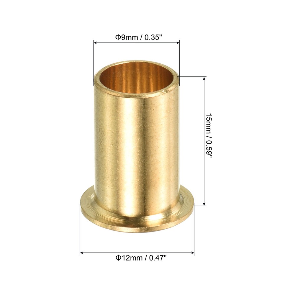 2pcs 9mm Tube Brass Compression Insert Tube Support Compression Sleeve Fitting