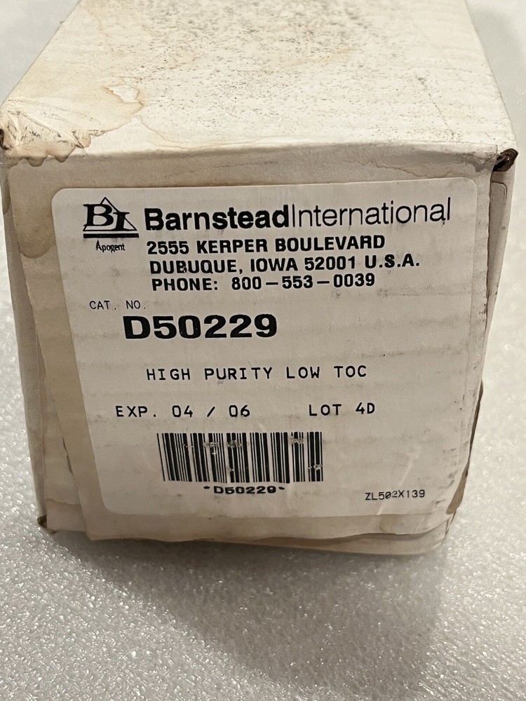 BARNSTEAD INTERNATIONAL D50229 HIGH PURITY LOW TOC